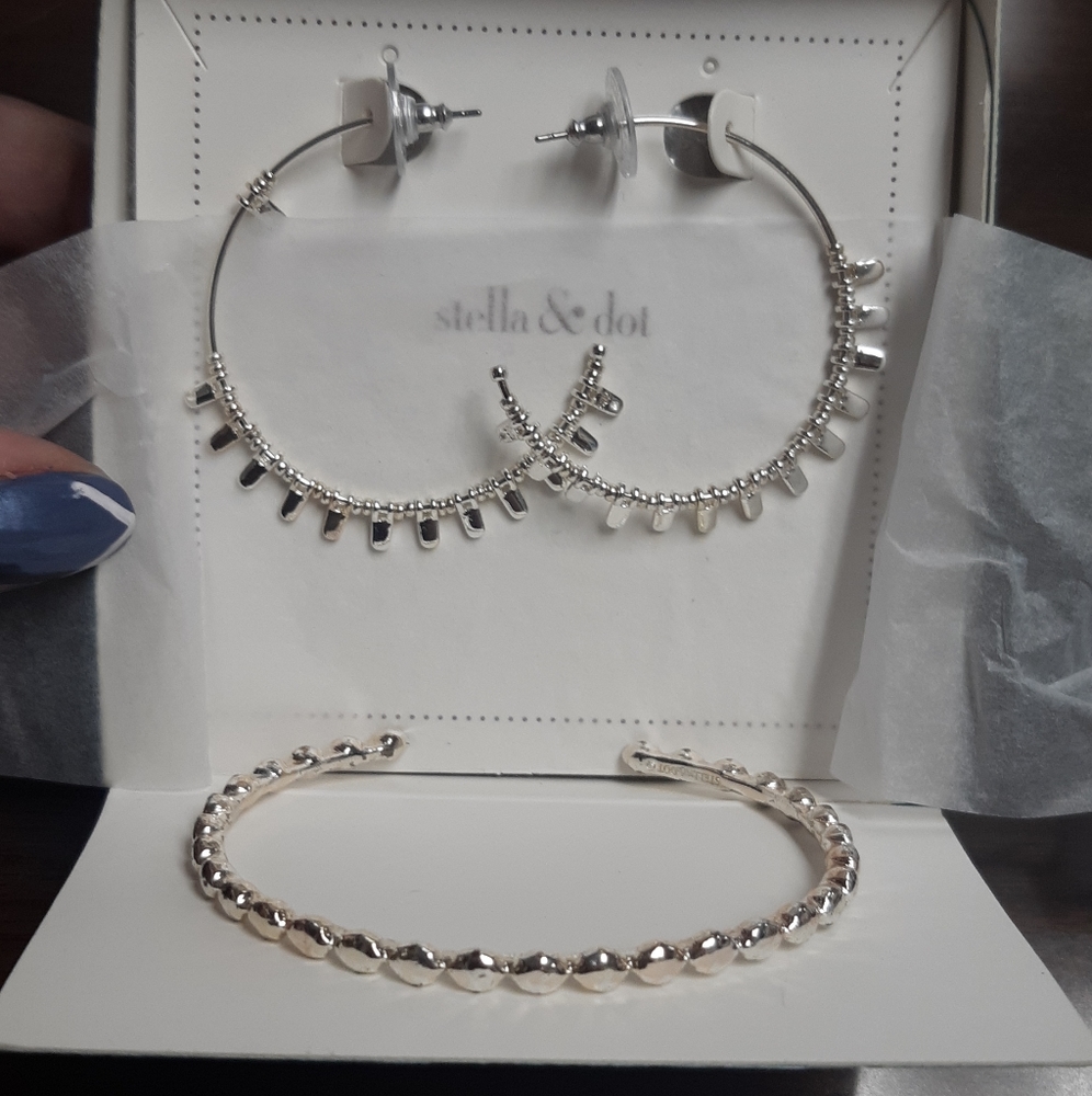 Silver S&D Hoops and Bangle